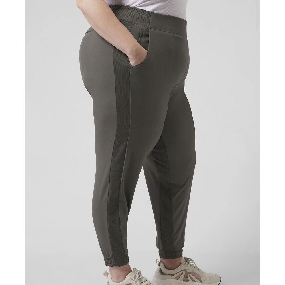 ATHLETA Womens Olive Green Brooklyn Jogger NEW Sz 18 Lightweight Comfort Stretch